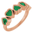 Lab-Grown Emerald Ring in 14k rose gold