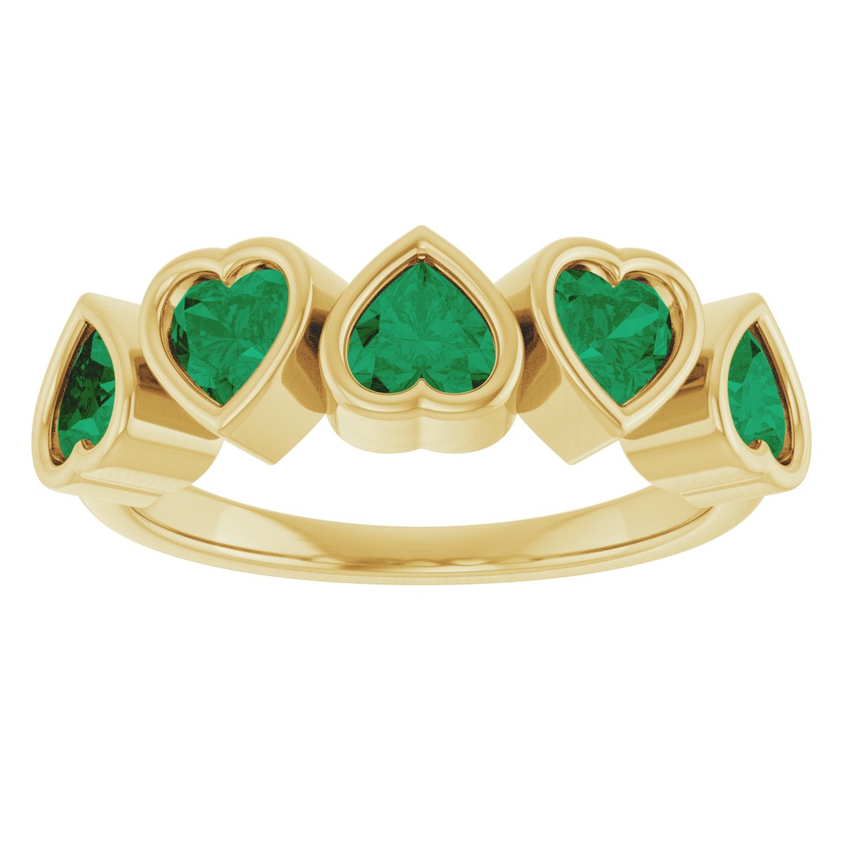 Lab-Grown Emerald Ring in 14k yellow gold