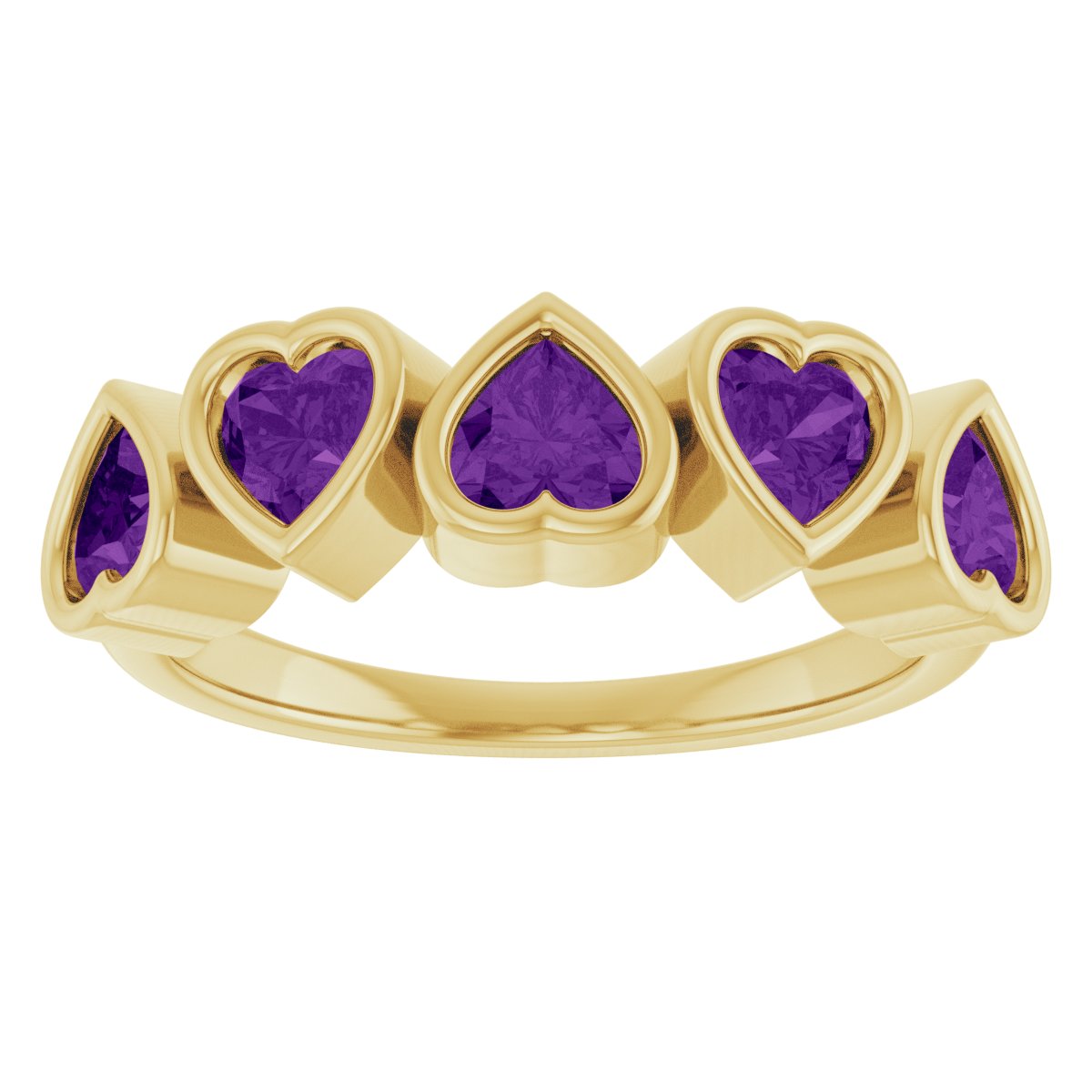 Natural Amethyst Ring in 14k yellow gold