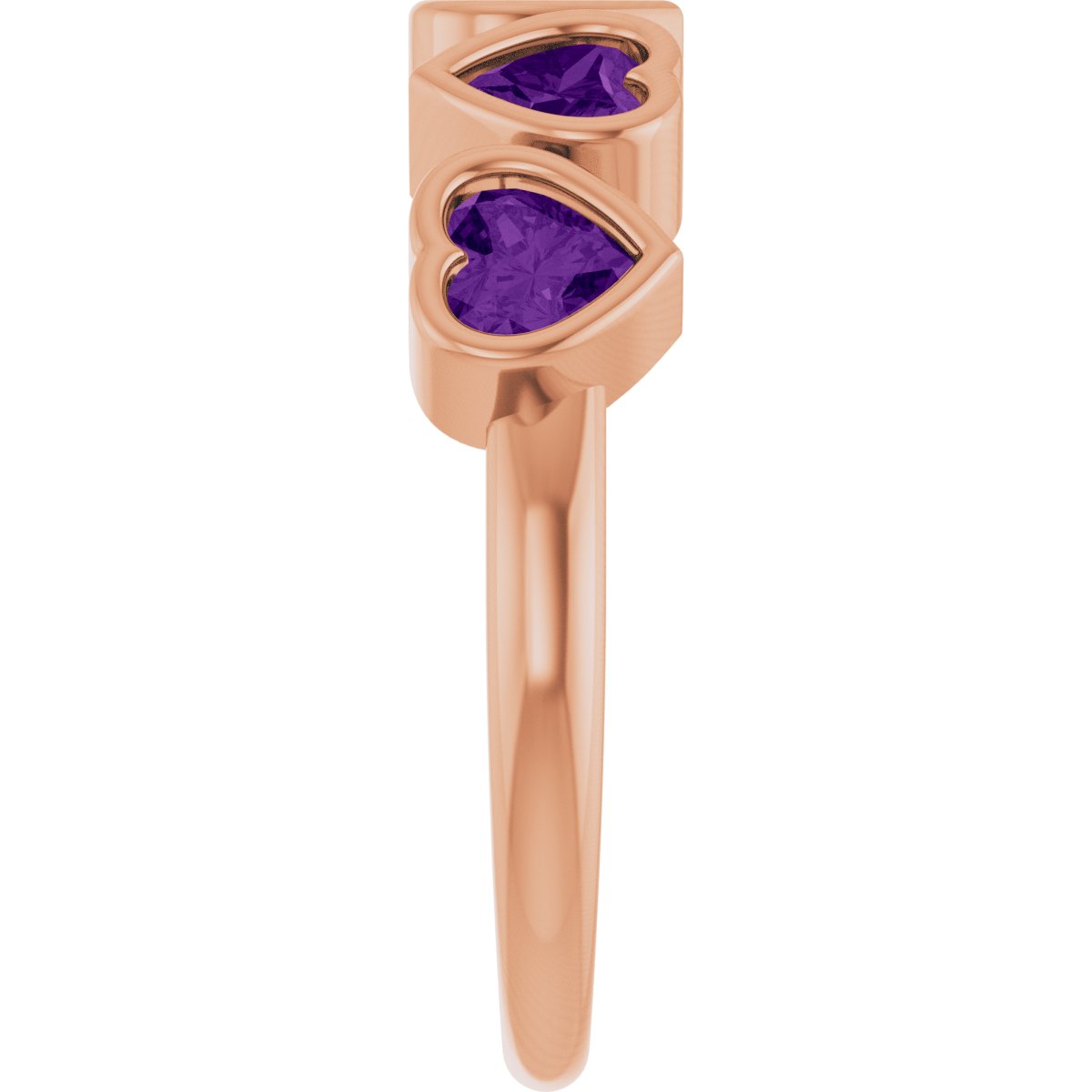 Natural Amethyst Ring in 14k rose gold
