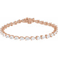6 1/2 CTW Lab-Grown Diamond Line Bracelet in 14k rose gold
