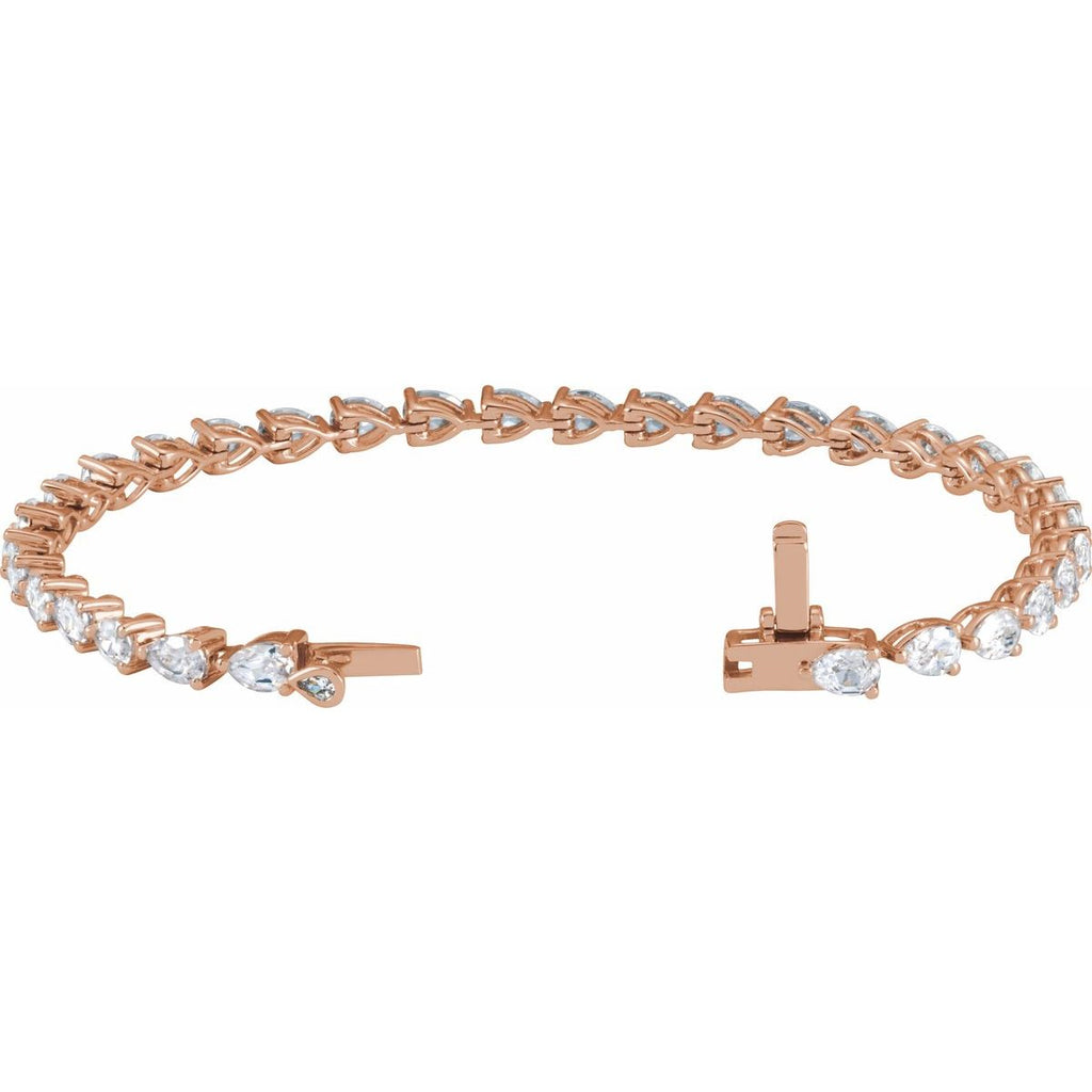 6 1/2 CTW Lab-Grown Diamond Line Bracelet in 14k rose gold