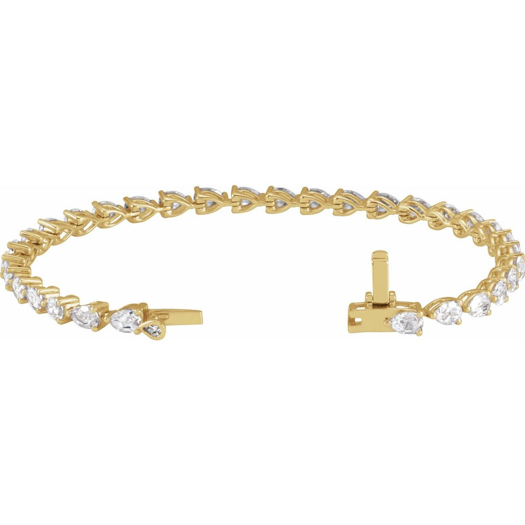 6 1/2 CTW Lab-Grown Diamond Line Bracelet in 14k yellow gold