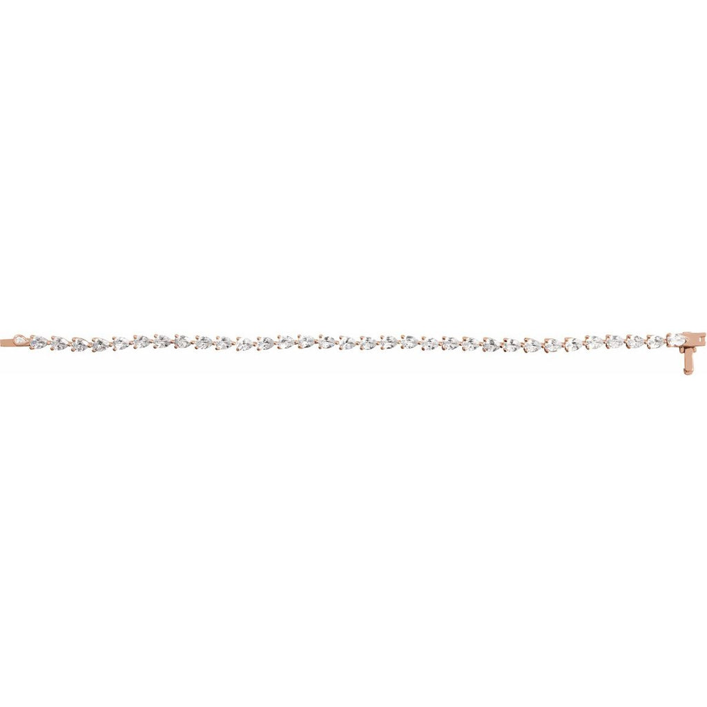 6 1/2 CTW Lab-Grown Diamond Line Bracelet in 14k rose gold