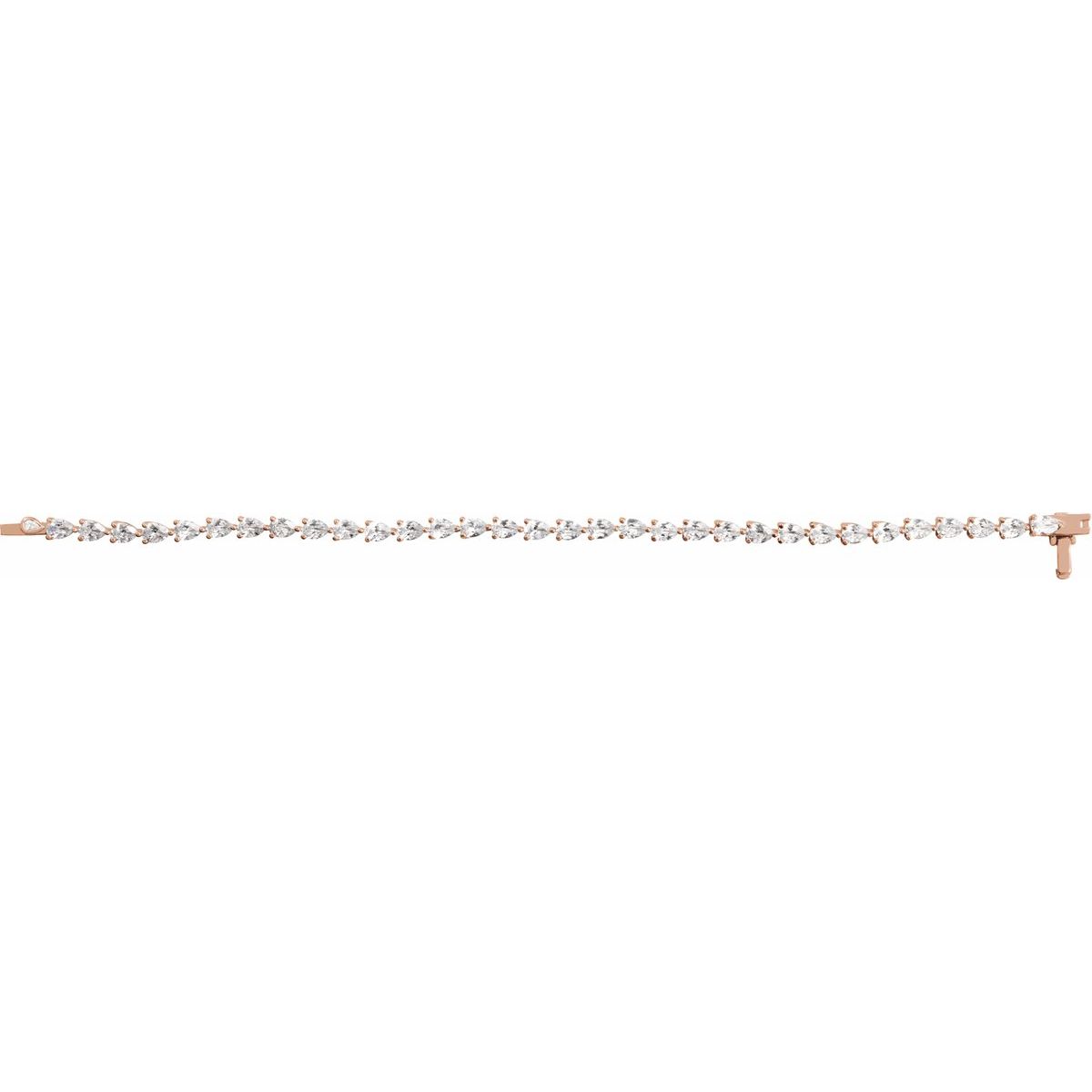6 1/2 CTW Lab-Grown Diamond Line Bracelet in 14k rose gold