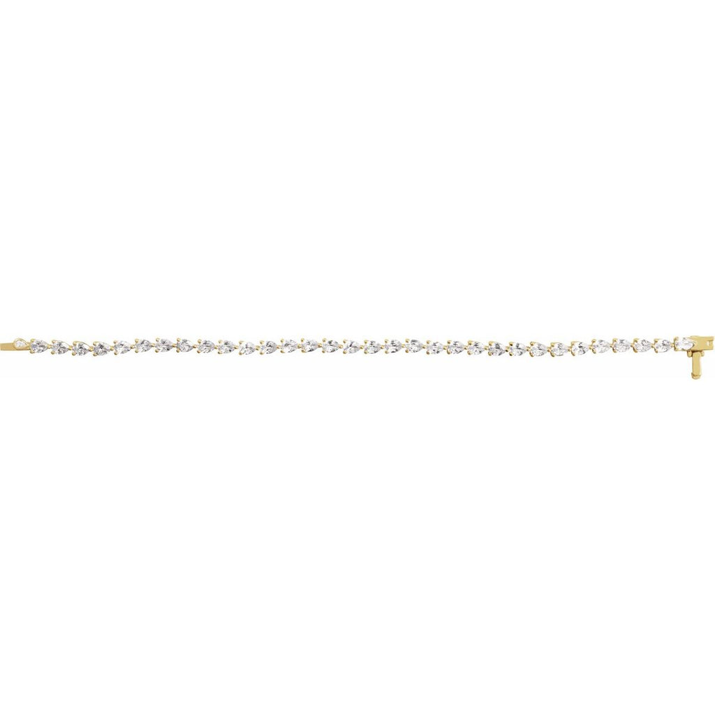 6 1/2 CTW Lab-Grown Diamond Line Bracelet in 14k yellow gold