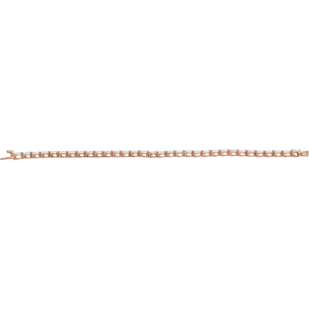 6 1/2 CTW Lab-Grown Diamond Line Bracelet in 14k rose gold