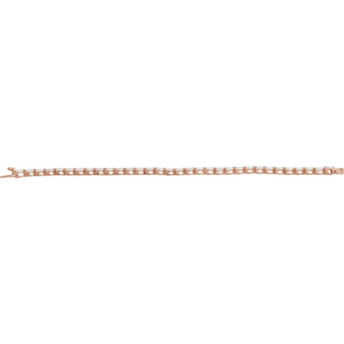 6 1/2 CTW Lab-Grown Diamond Line Bracelet in 14k rose gold