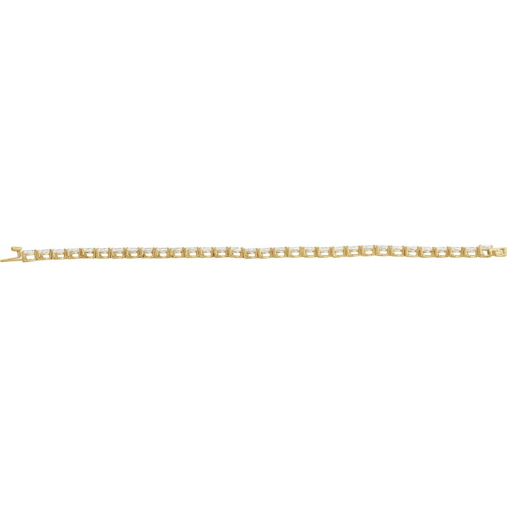 6 1/2 CTW Lab-Grown Diamond Line Bracelet in 14k yellow gold