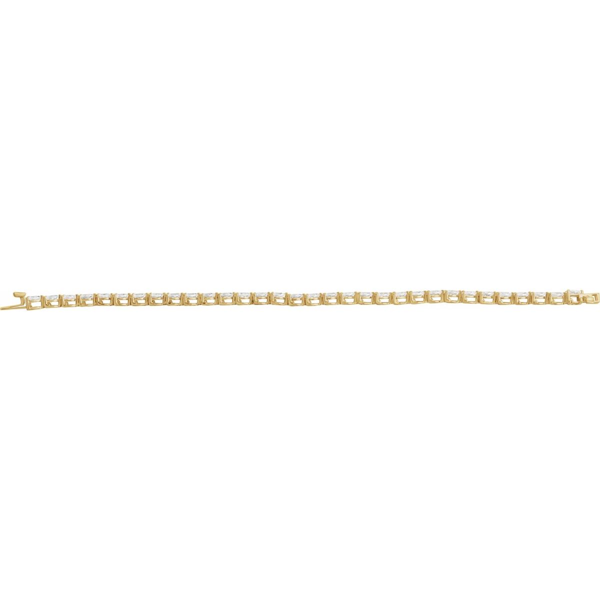 6 1/2 CTW Lab-Grown Diamond Line Bracelet in 14k yellow gold