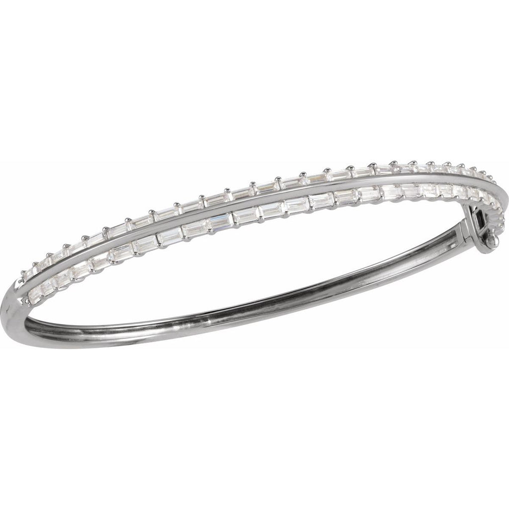 2 1/6 CTW Lab-Grown Diamond Bangle Bracelet in 14k white gold