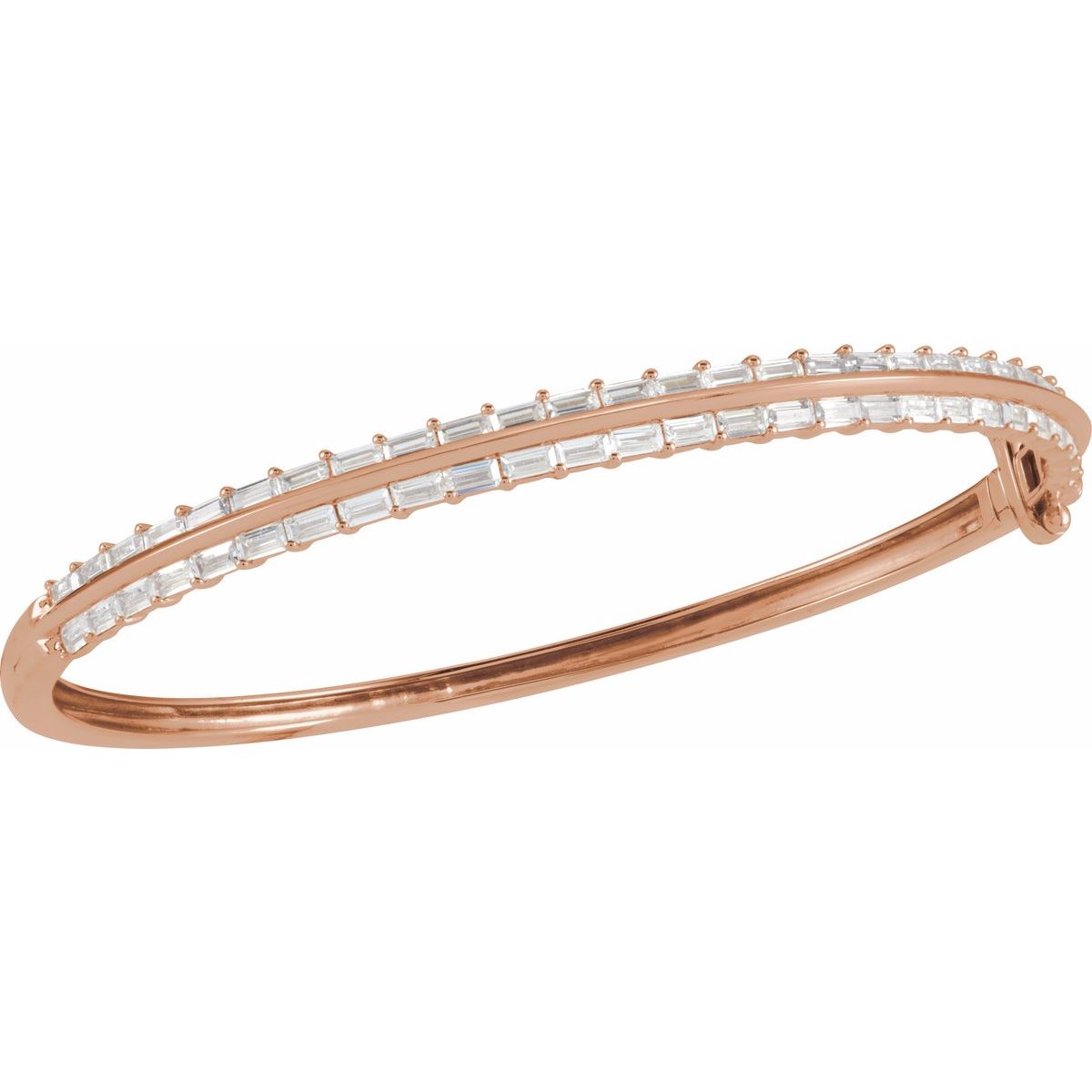 2 1/6 CTW Lab-Grown Diamond Bangle Bracelet in 14k rose gold