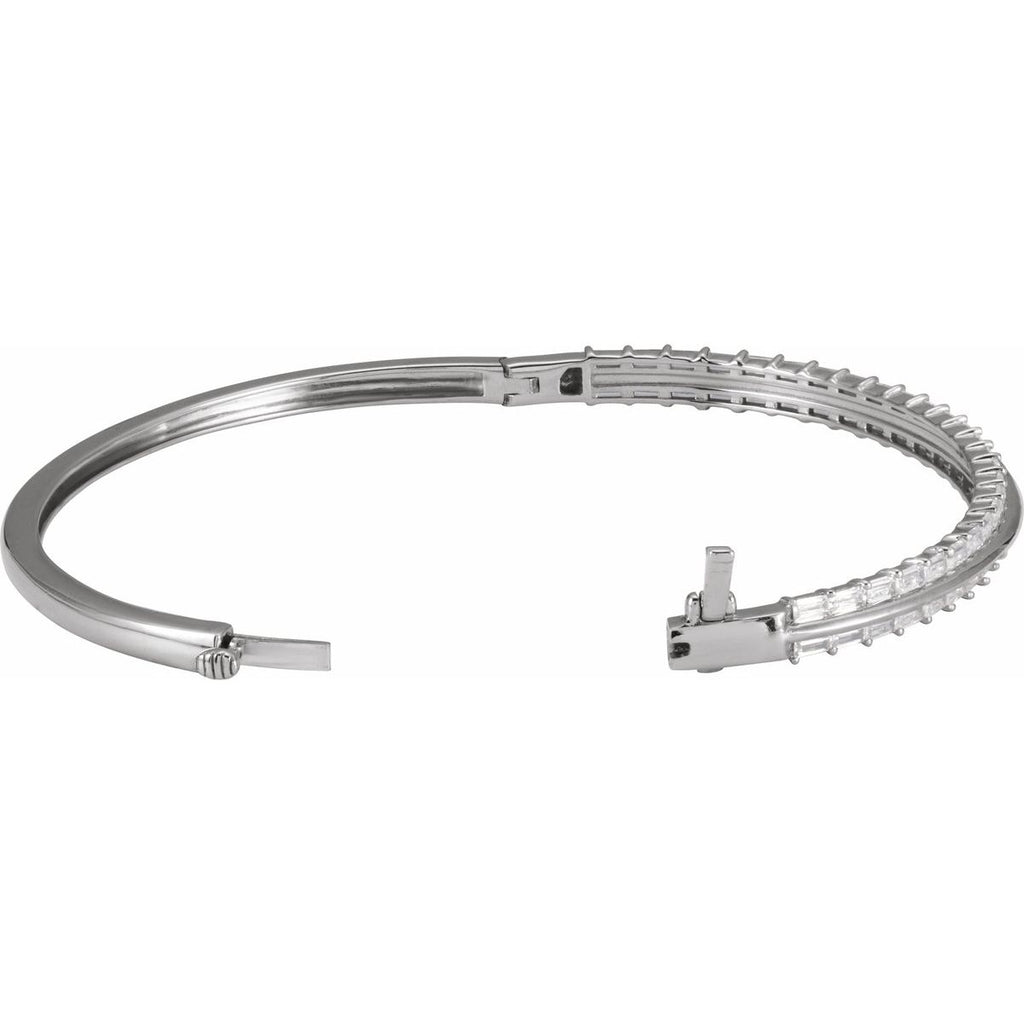 2 1/6 CTW Lab-Grown Diamond Bangle Bracelet in 14k white gold