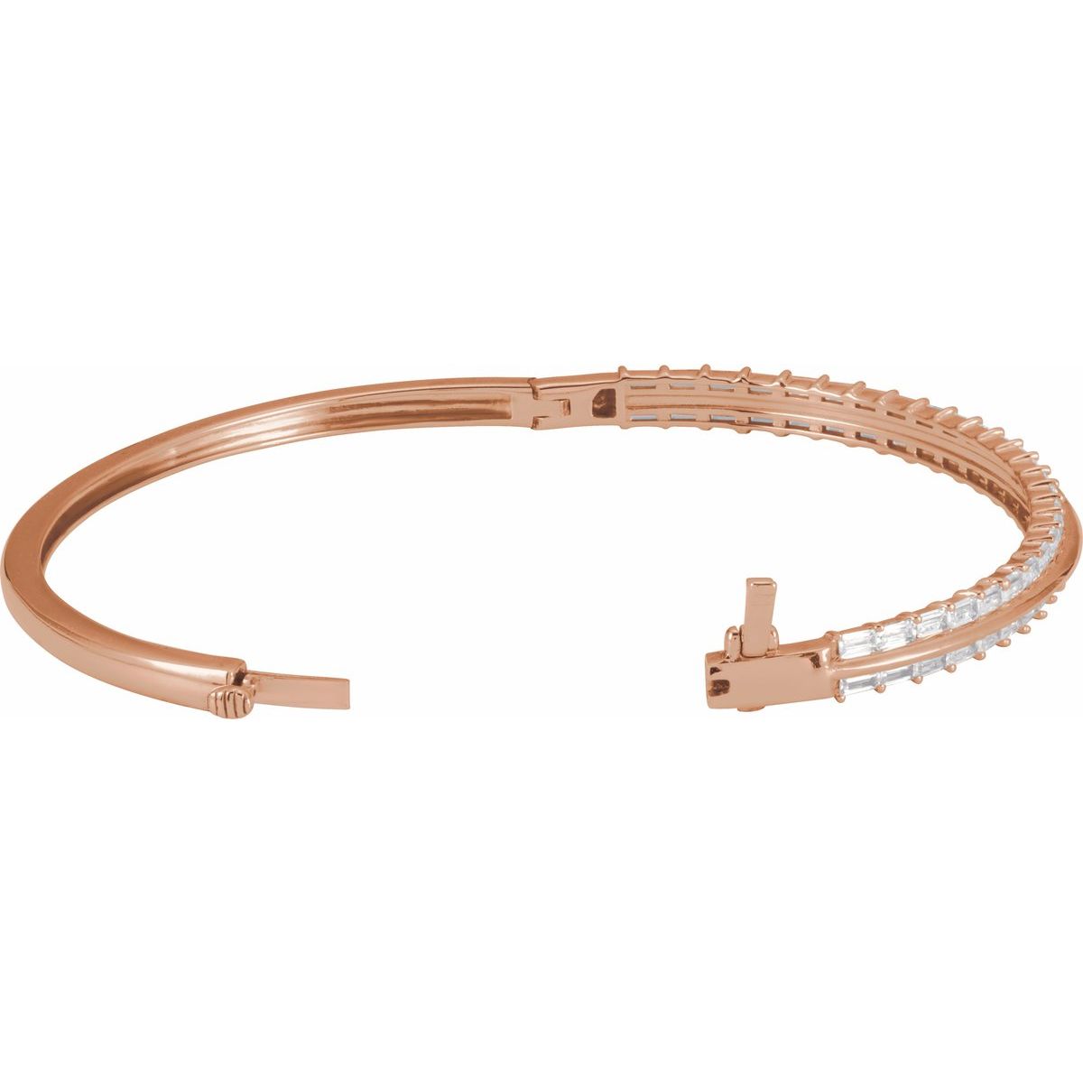 2 1/6 CTW Lab-Grown Diamond Bangle Bracelet in 14k rose gold