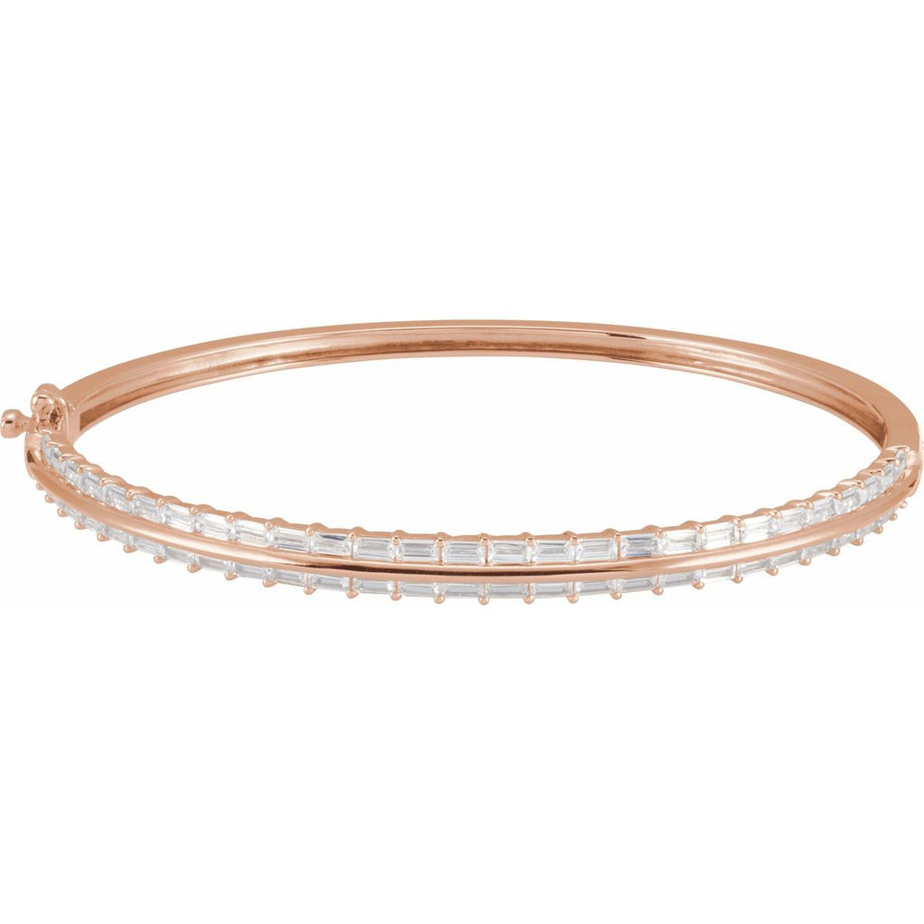 2 1/6 CTW Lab-Grown Diamond Bangle Bracelet in 14k rose gold