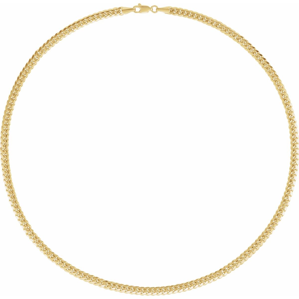 4.35 mm Miami Cuban Curb Chain in 14k yellow gold
