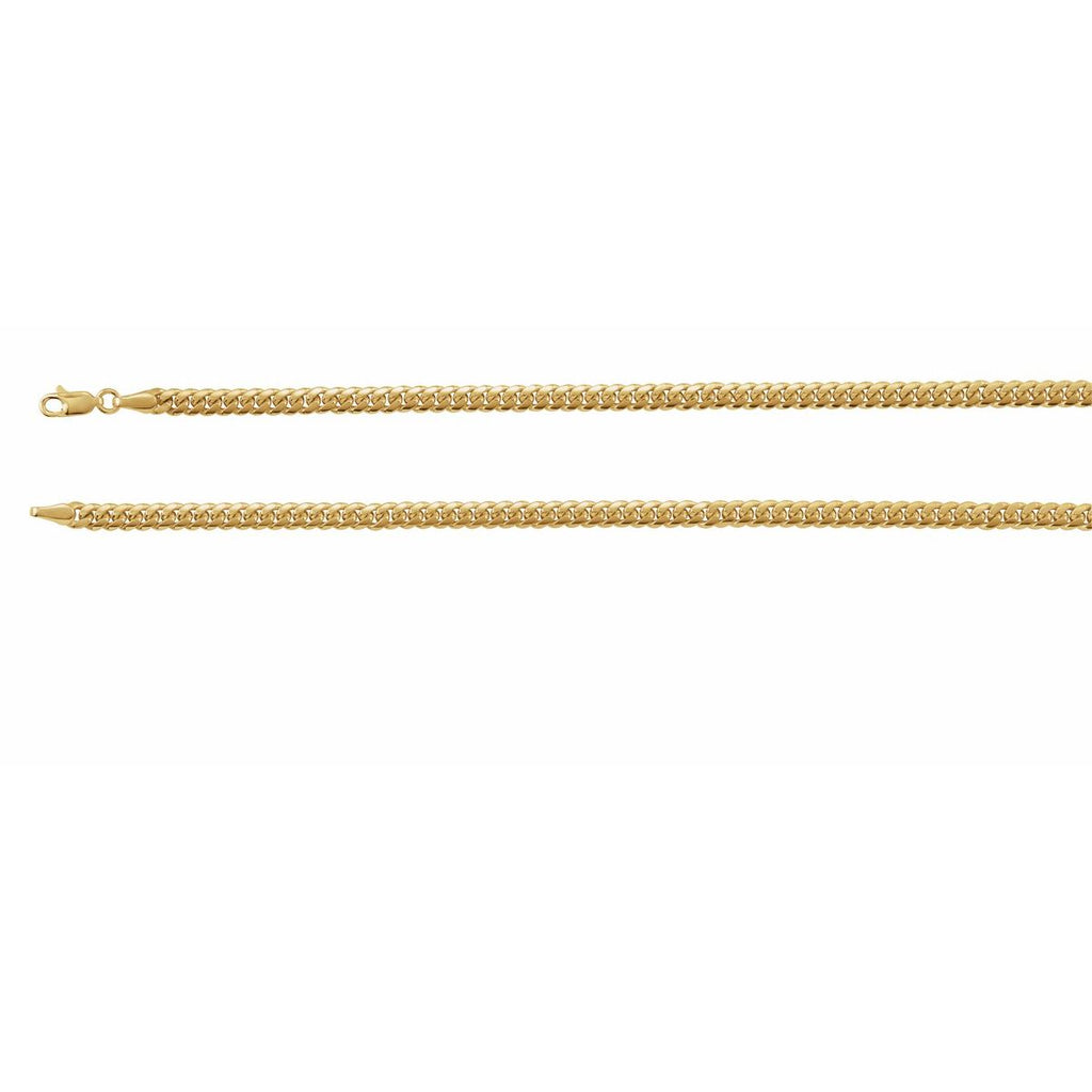 4.35 mm Miami Cuban Curb Chain in 14k yellow gold
