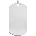 Engravable Dog Tag Pendant in 14k white gold