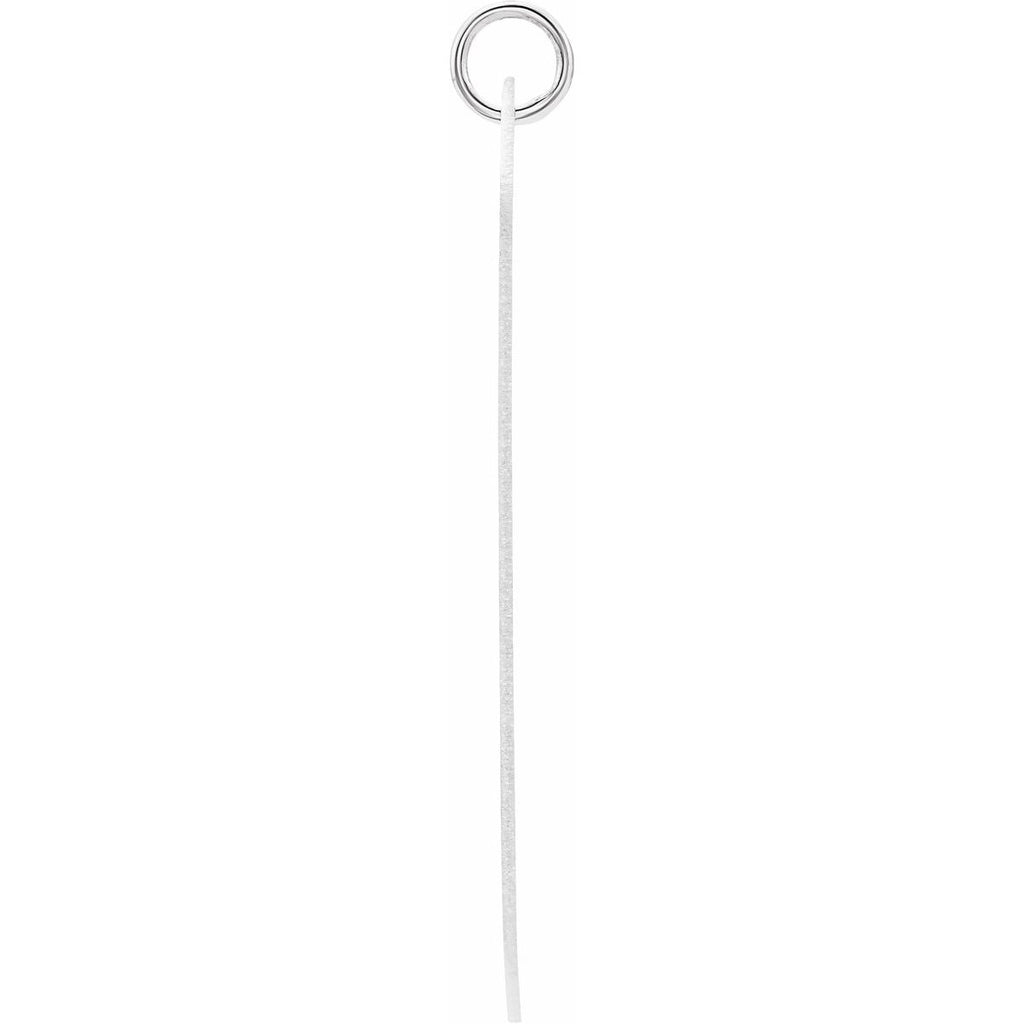 Engravable Dog Tag Pendant in 14k white gold