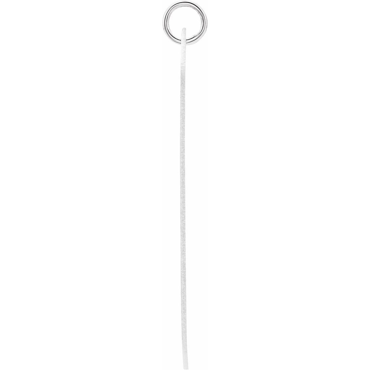 Engravable Dog Tag Pendant in 14k white gold