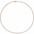 11 3/4 CTW Lab-Grown Diamond Line Necklace in 14k rose gold