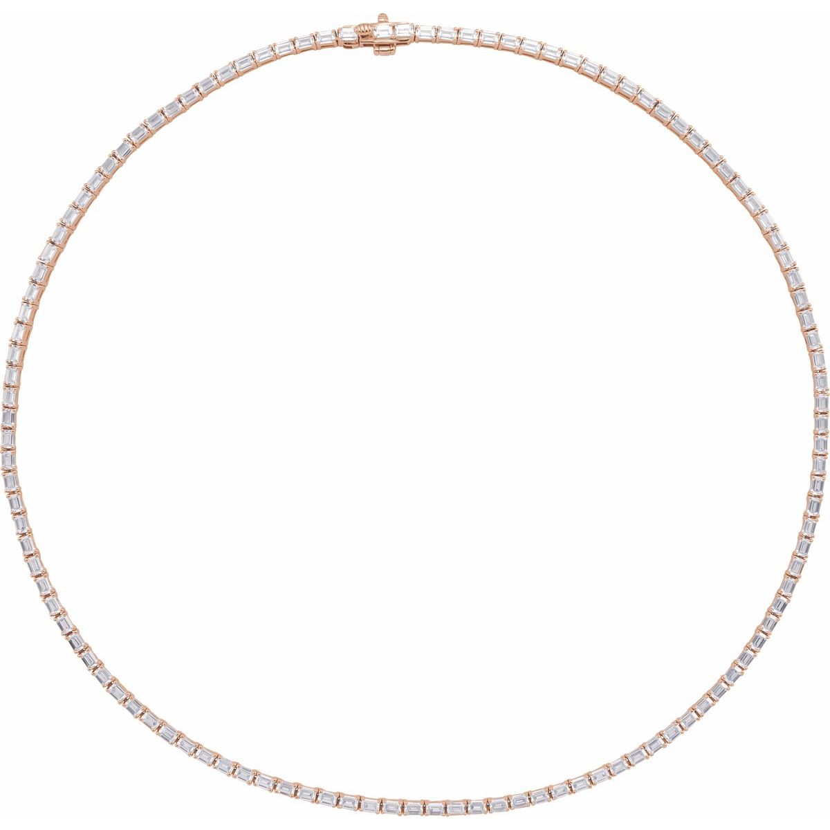 11 3/4 CTW Lab-Grown Diamond Line Necklace in 14k rose gold