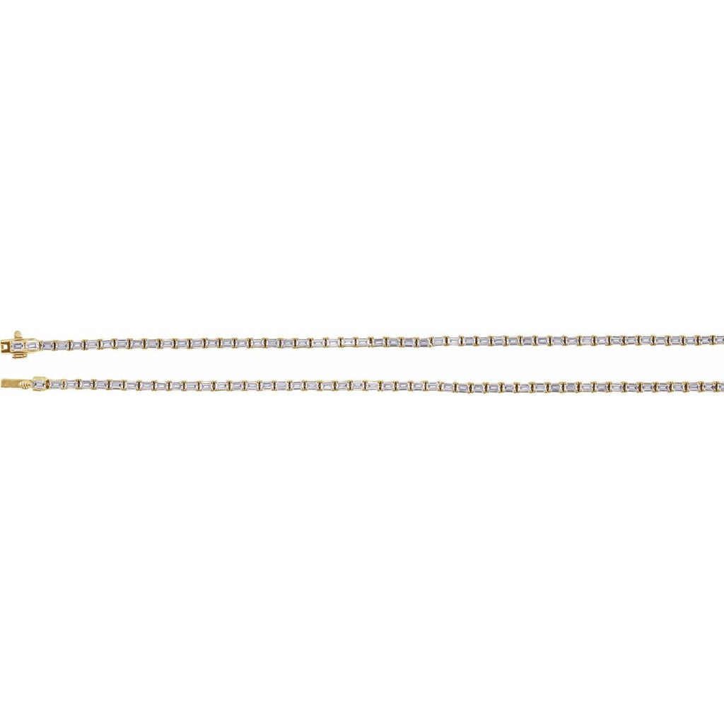 11 3/4 CTW Lab-Grown Diamond Line Necklace in 14k yellow gold