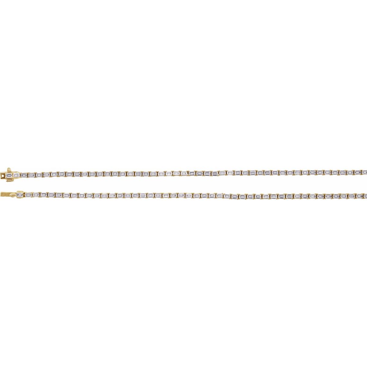 11 3/4 CTW Lab-Grown Diamond Line Necklace in 14k yellow gold