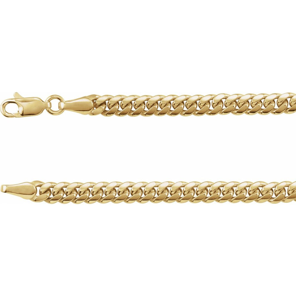 4.35 mm Miami Cuban Curb Chain in 14k yellow gold