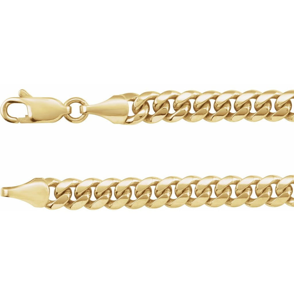 5 mm Miami Cuban Curb Chain in 14k yellow gold