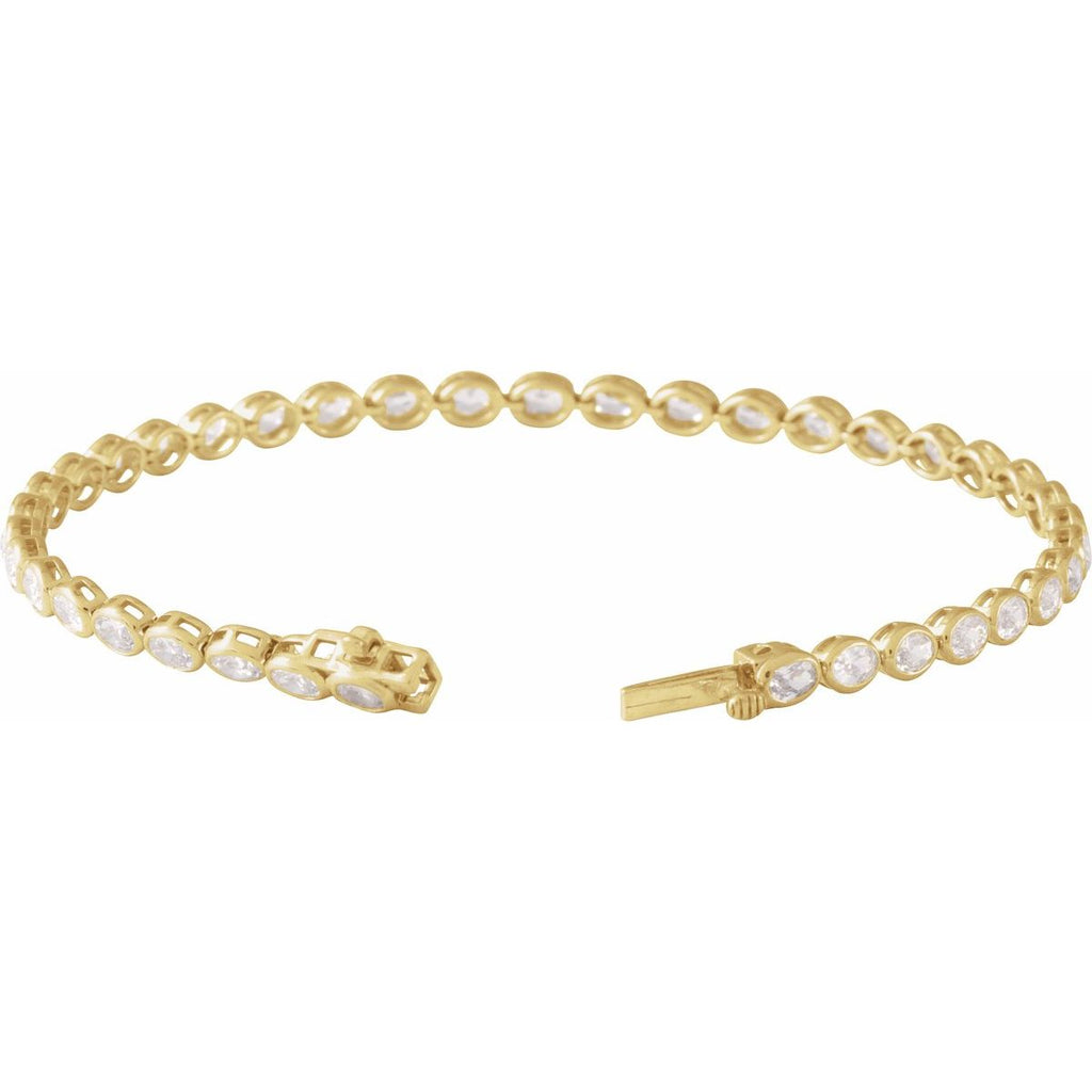 4 9/10 CTW Lab-Grown Diamond Line Bracelet in 14k yellow gold