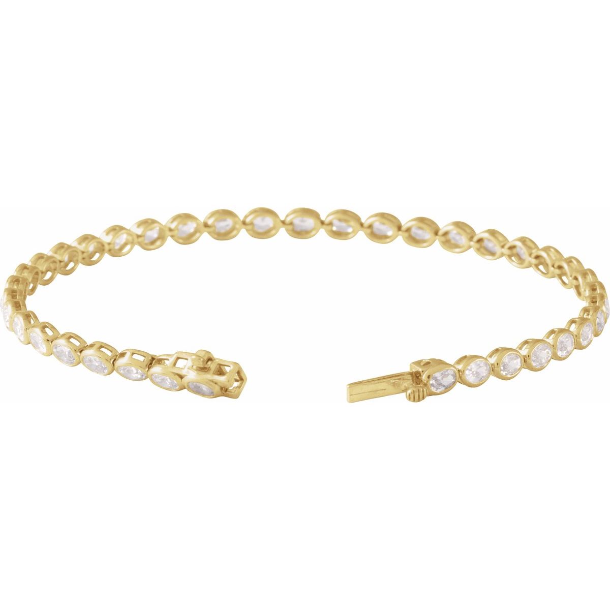 4 9/10 CTW Lab-Grown Diamond Line Bracelet in 14k yellow gold