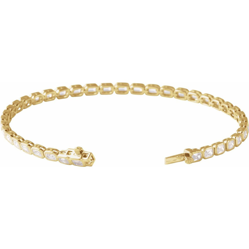 6 1/4 CTW Lab-Grown Diamond Line Bracelet in 14k yellow gold