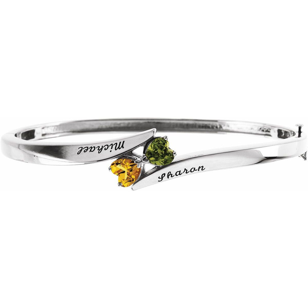 Heart Love Bangle™ Engravable Family Bracelet