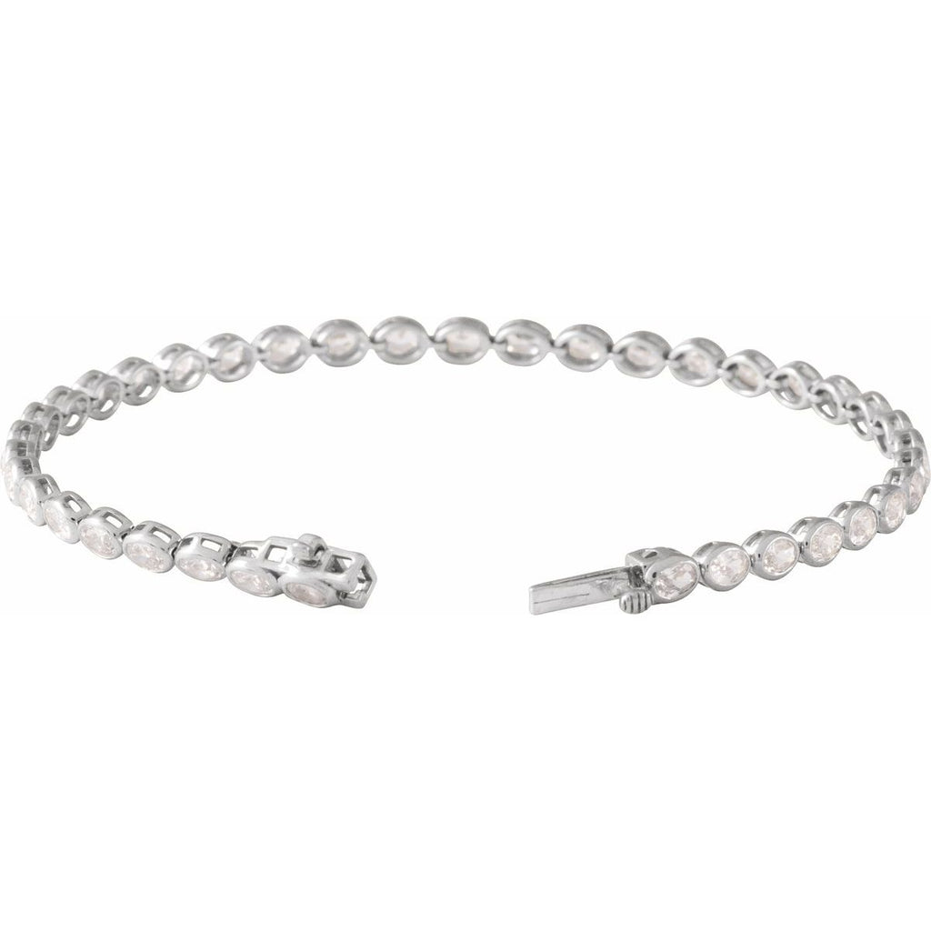 4 9/10 CTW Lab-Grown Diamond Line Bracelet in 14k white gold