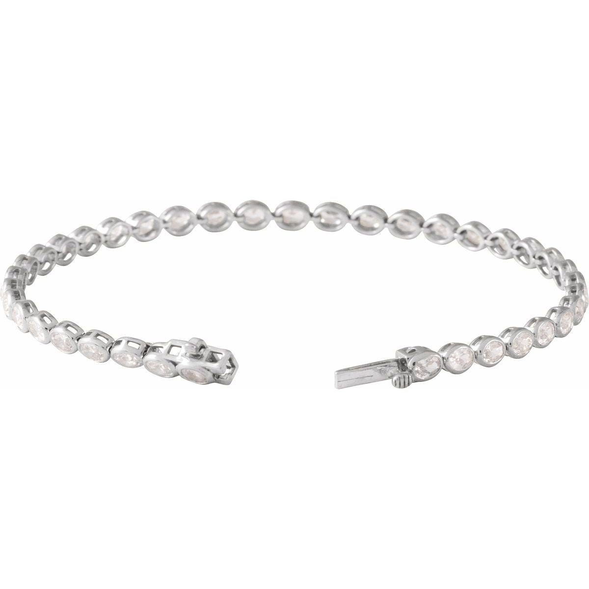 4 9/10 CTW Lab-Grown Diamond Line Bracelet in 14k white gold