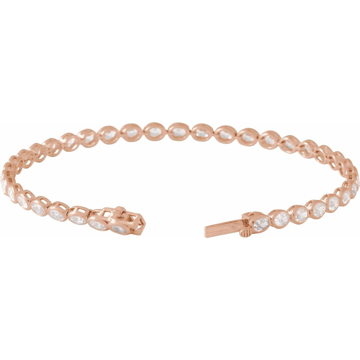 4 9/10 CTW Lab-Grown Diamond Line Bracelet in 14k rose gold