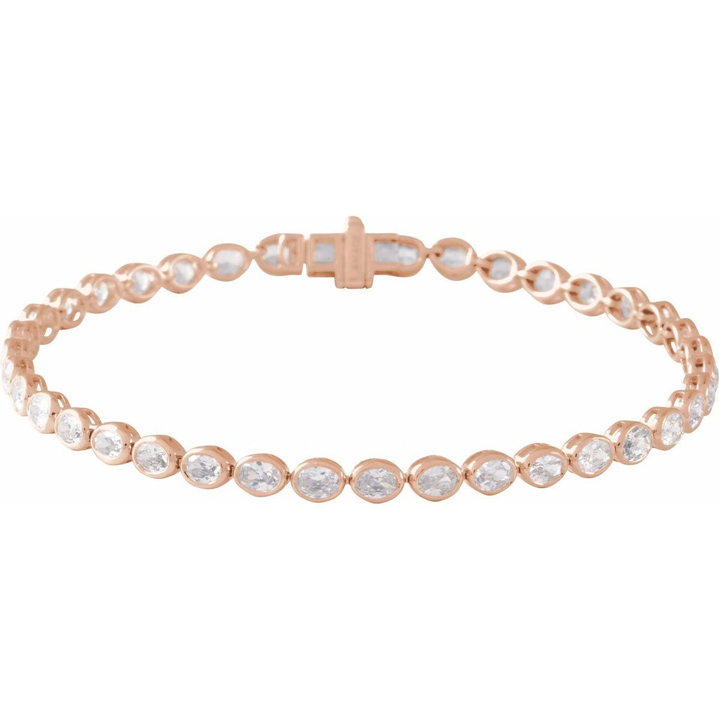 4 9/10 CTW Lab-Grown Diamond Line Bracelet in 14k rose gold