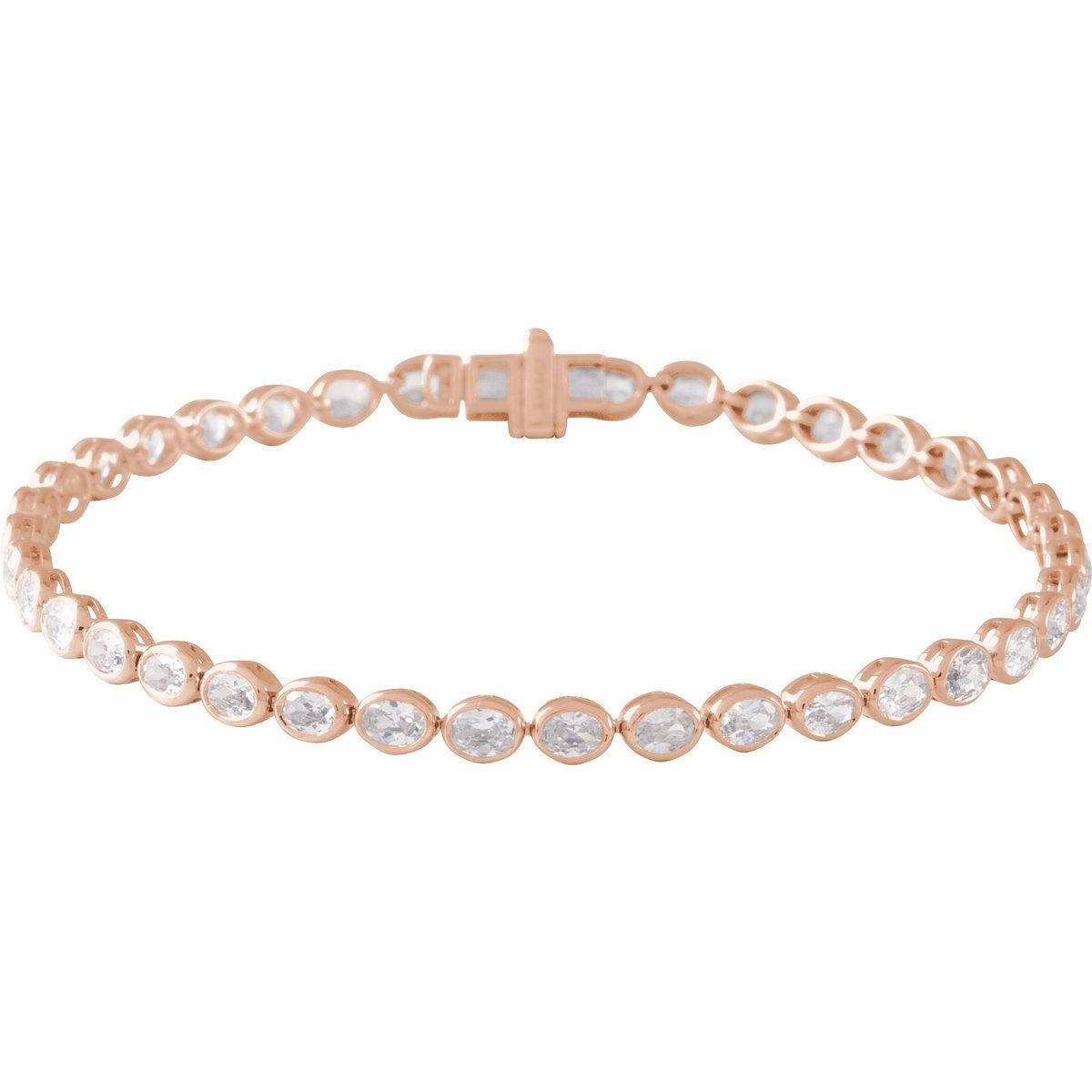 4 9/10 CTW Lab-Grown Diamond Line Bracelet in 14k rose gold