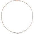 9 1/2 CTW Lab-Grown Diamond Line Necklace in 14k rose gold