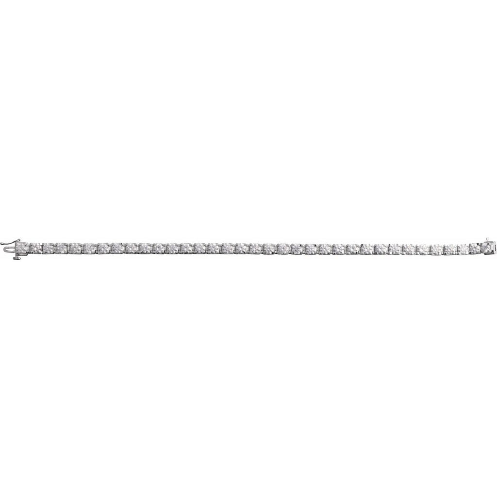 8 CTW Lab-Grown Diamond Line Bracelet in 14k white gold