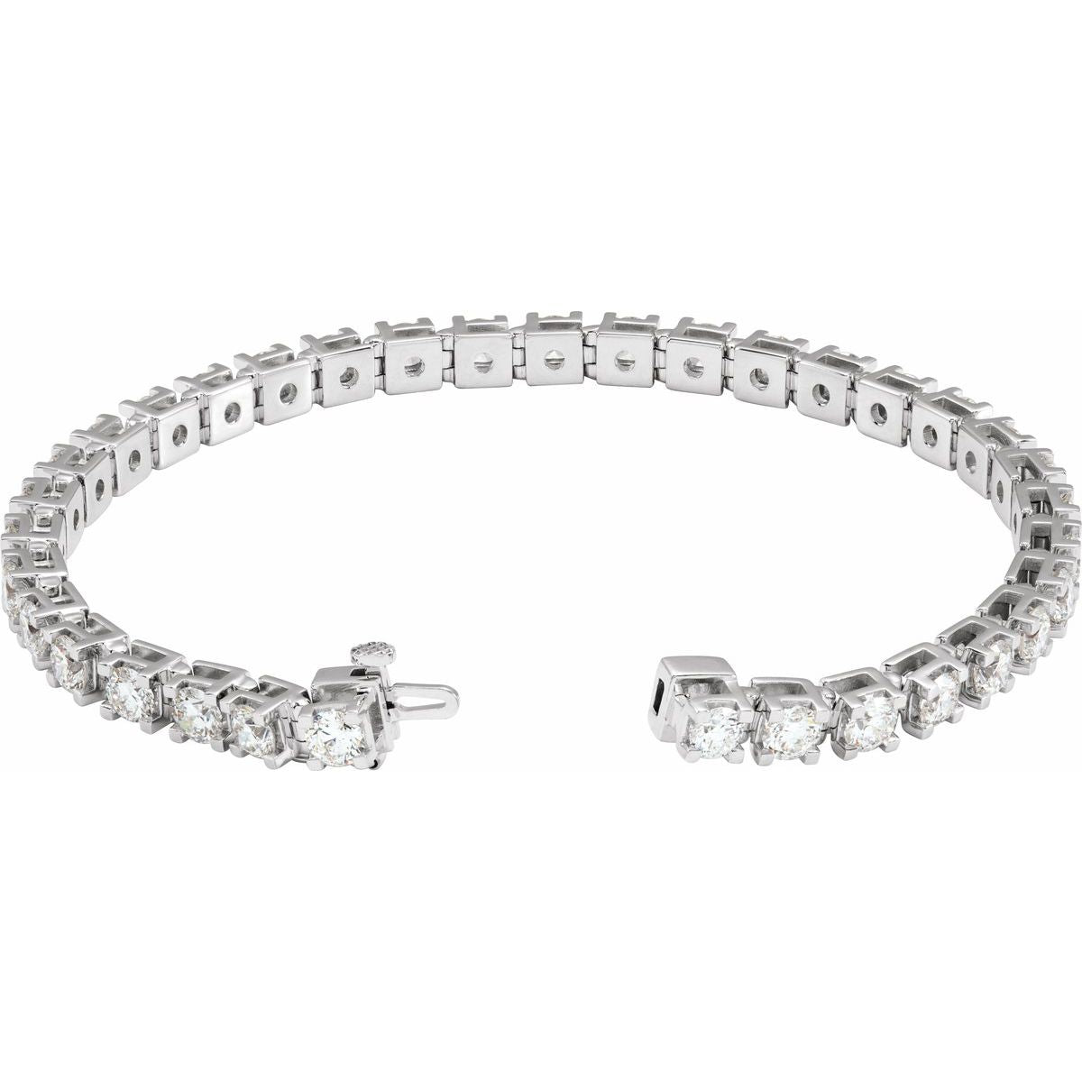 8 CTW Lab-Grown Diamond Line Bracelet in 14k white gold