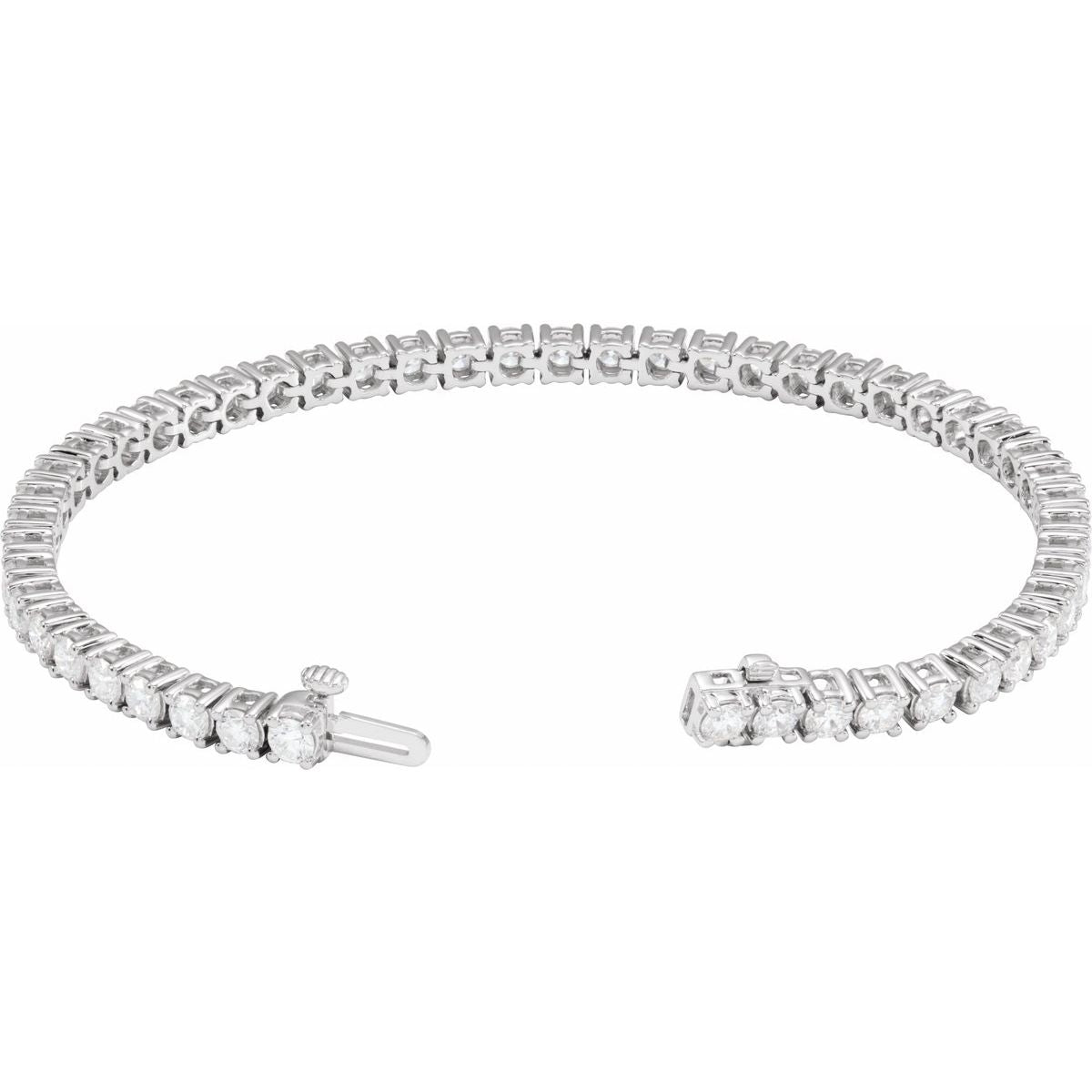 6 CTW Lab-Grown Diamond Line Bracelet in 14k white gold