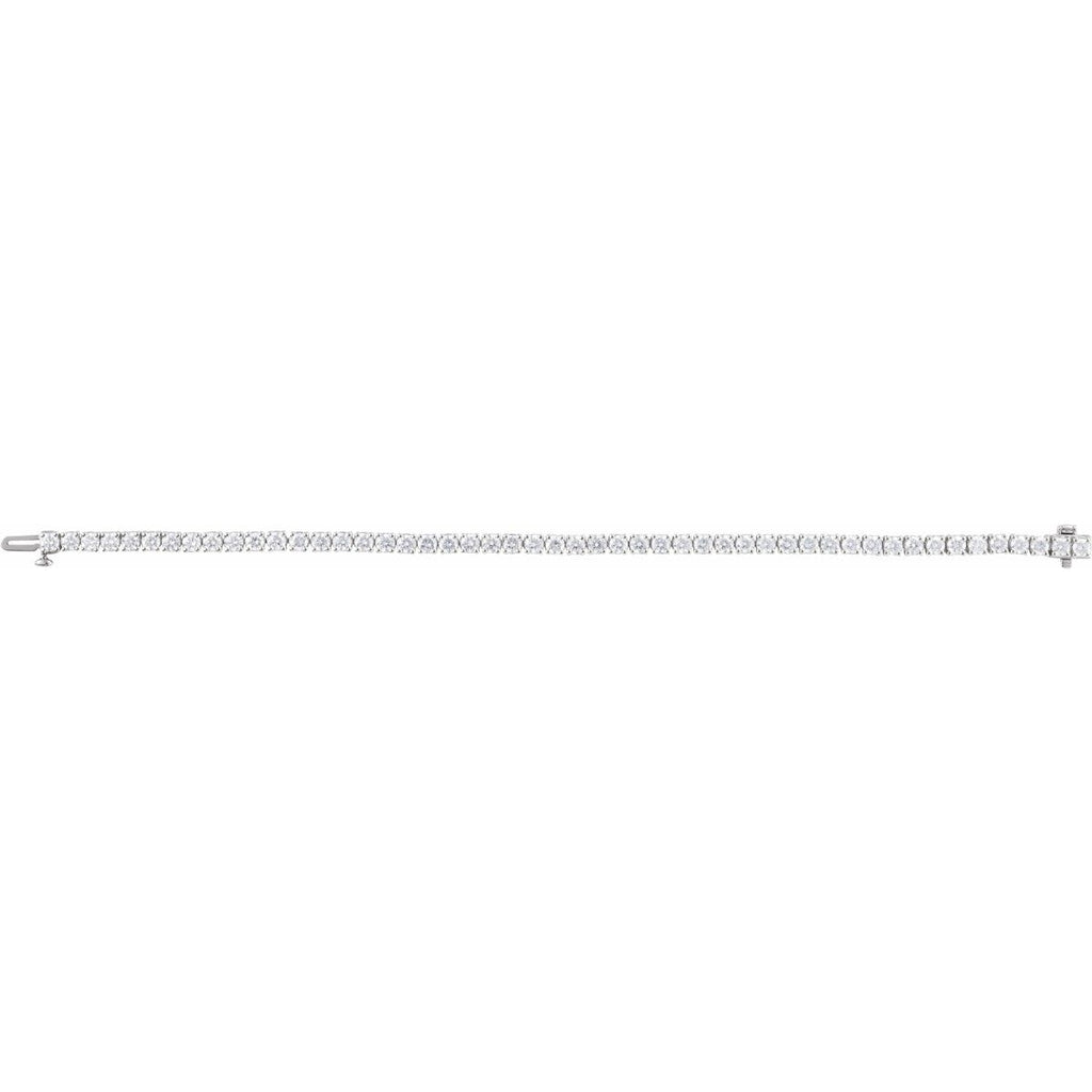 6 CTW Lab-Grown Diamond Line Bracelet in 14k white gold