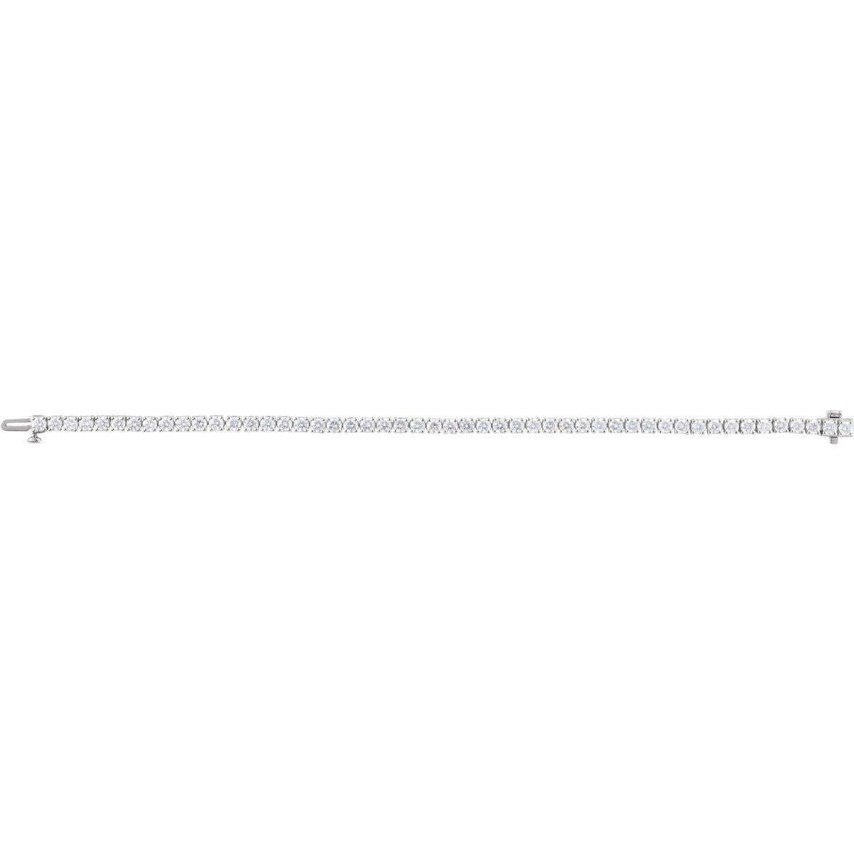 6 CTW Lab-Grown Diamond Line Bracelet in 14k white gold