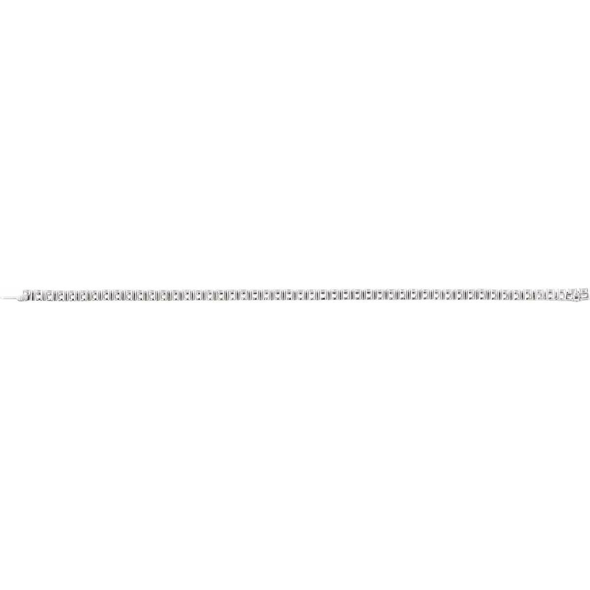 6 CTW Lab-Grown Diamond Line Bracelet in 14k white gold
