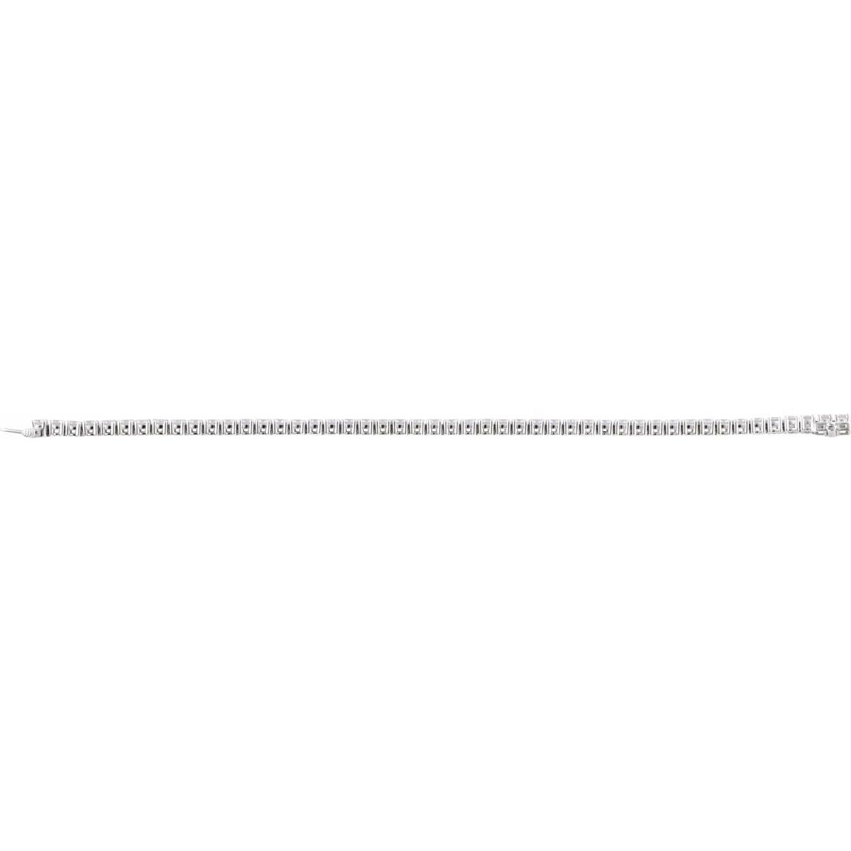 7 CTW Lab-Grown Diamond Line Bracelet in 14k white gold