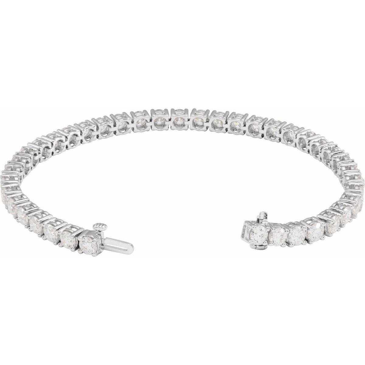 10 CTW Lab-Grown Diamond Line Bracelet in 14k white gold