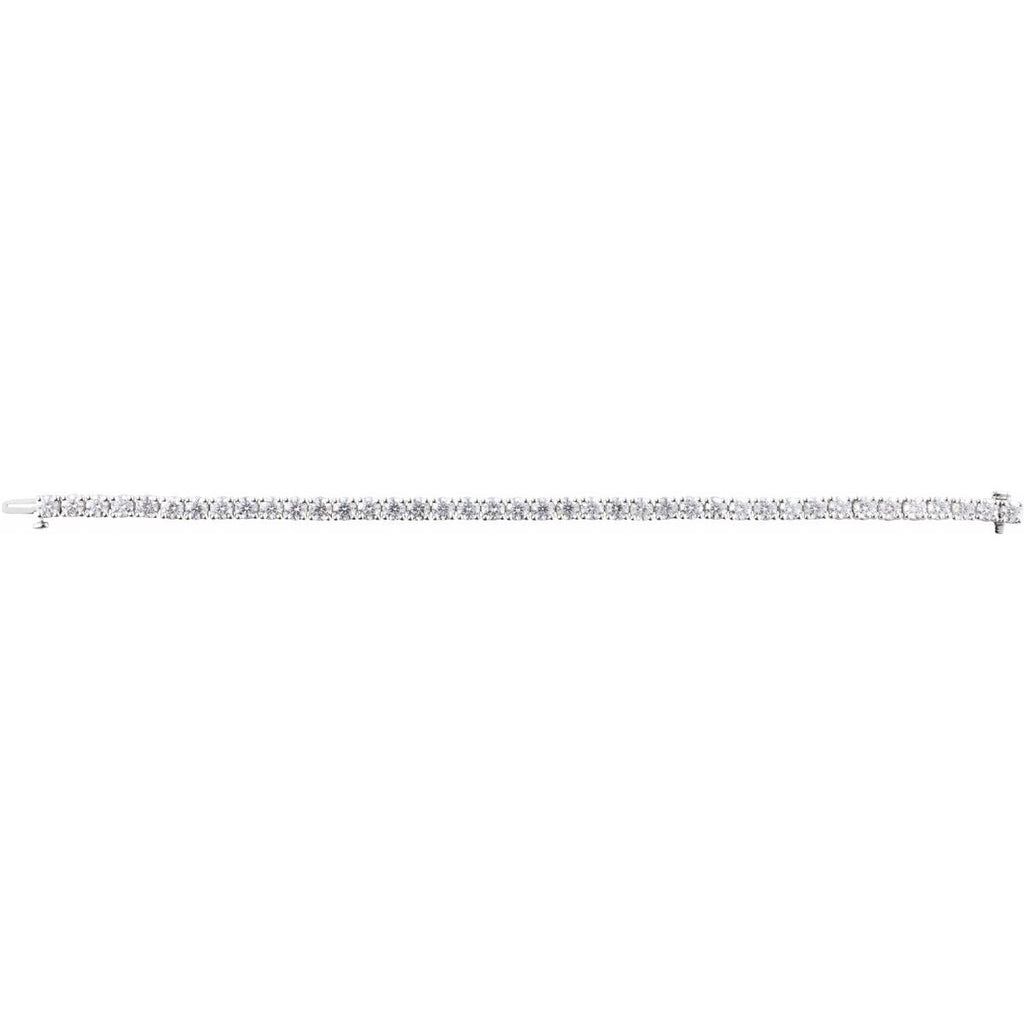 10 CTW Lab-Grown Diamond Line Bracelet in 14k white gold