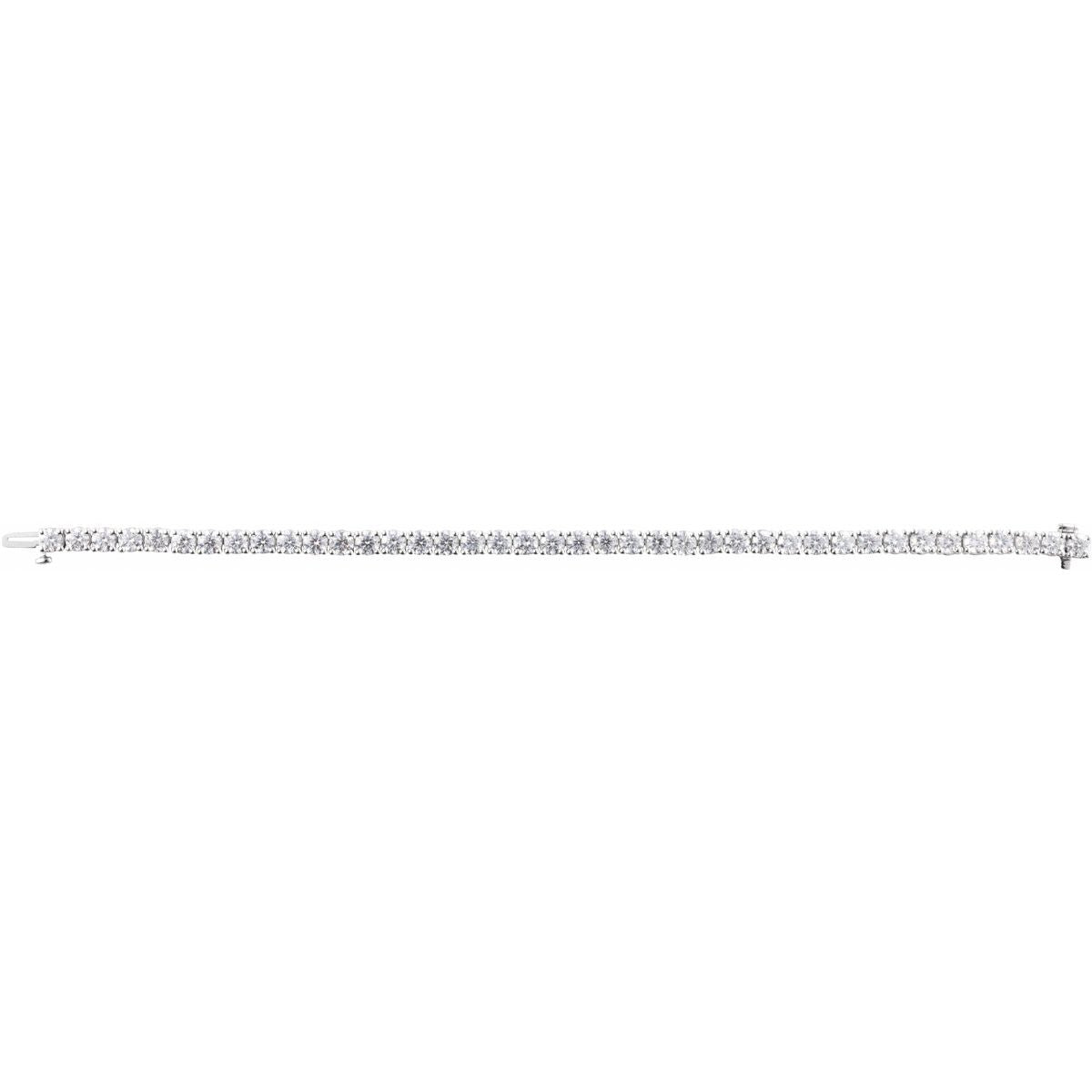 10 CTW Lab-Grown Diamond Line Bracelet in 14k white gold